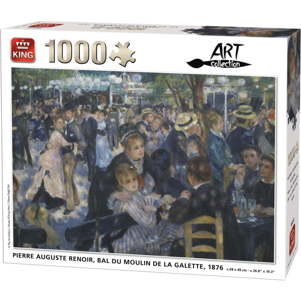 Produktbild för King 1000 Piece Puzzle Renoir Bal Du Moulin De La Gallette