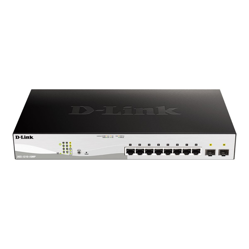 Produktbild för D-Link DGS 1210-10MP - switch - 10 portar - smart - rackmonterbar