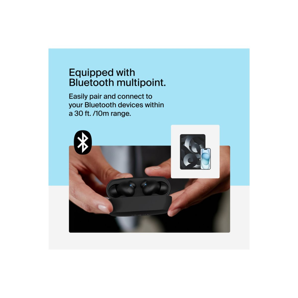 Produktbild för Belkin SoundForm Rhythm - True wireless-hörlurar med mikrofon
