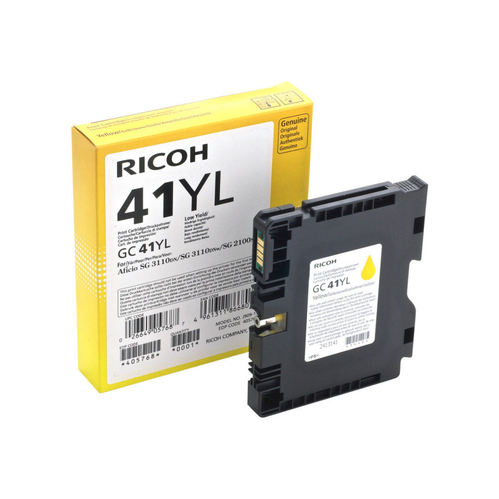 Produktbild för Ricoh GC 41YL - Low Yield - gul - original - bläckpatron