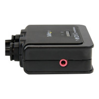 Produktbild för StarTech.com 2 Port USB HDMI Cable KVM Switch with Audio and Remote Switch - USB Powered KVM with HDMI - Dual Port HDMI KVM Switch (SV211HDUA) - omkopplare för tangentbord/video/mus/ljud - 2 portar