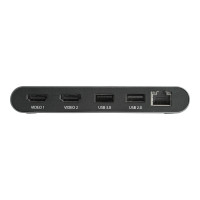 Produktbild för StarTech.com Thunderbolt 3 Mini Dock - Portable Dual Monitor w/HDMI 4K 60Hz - 2X USB-A Hub (3.2/2.0), GbE - 28cm Cable - TB3 Multiport Adapter - Mac/Windows - Upgraded Version of TB3DKM2HD (TB3DKMHDL) - dockningsstation - Thunderbolt 3 - 2 x HDMI - 1GbE