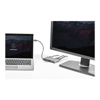 Produktbild för StarTech.com Thunderbolt 3 Mini Dock - Portable Dual Monitor w/HDMI 4K 60Hz - 2X USB-A Hub (3.2/2.0), GbE - 28cm Cable - TB3 Multiport Adapter - Mac/Windows - Upgraded Version of TB3DKM2HD (TB3DKMHDL) - dockningsstation - Thunderbolt 3 - 2 x HDMI - 1GbE