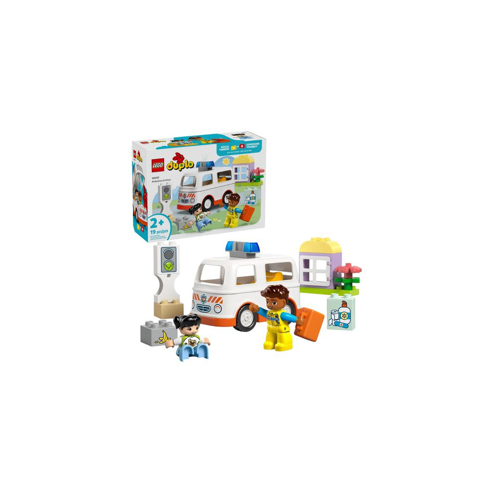 Produktbild för Ambulans och förare DUPLO-LEGO 19 delar