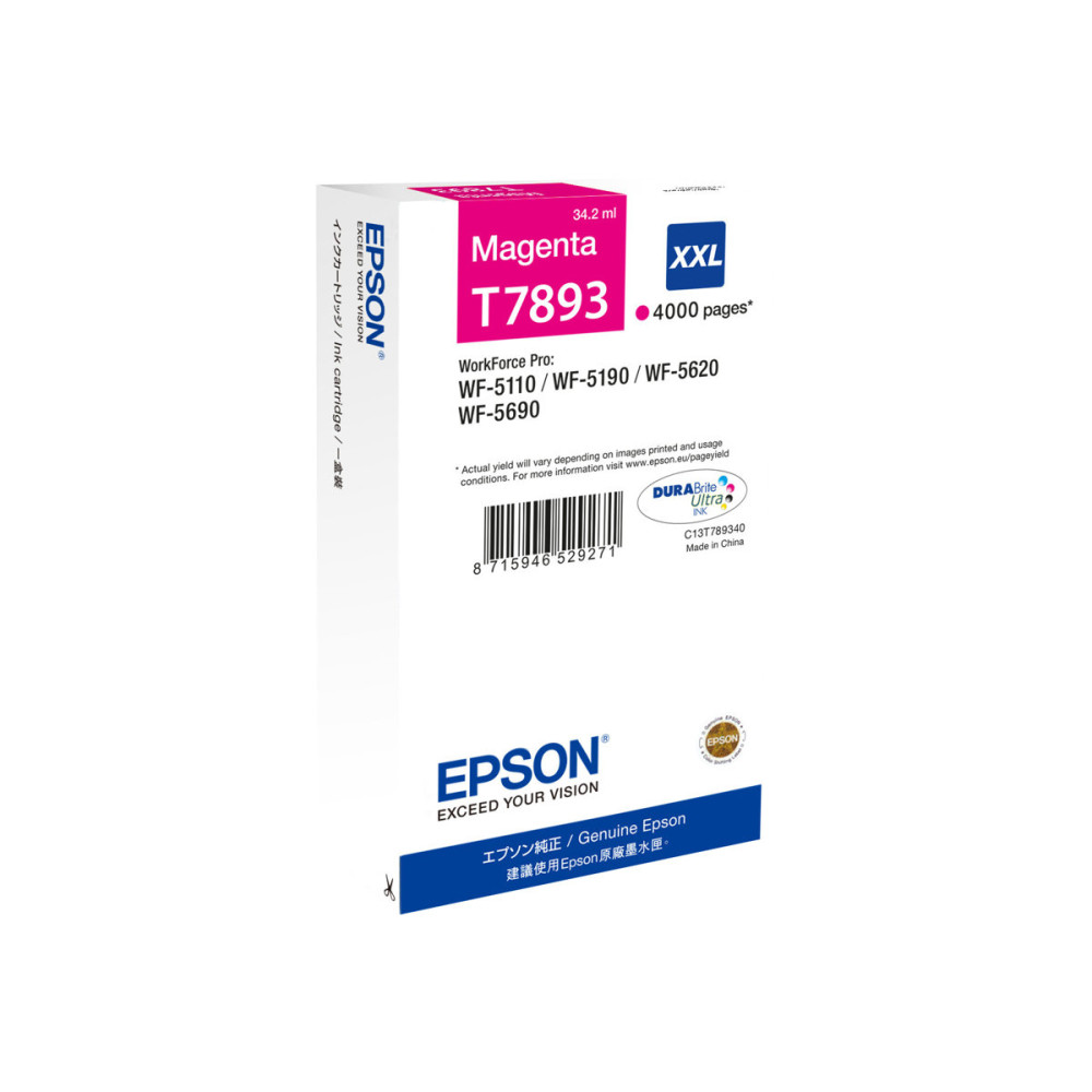 Produktbild för Epson T7893 - 1 - XXL-storlek - magenta - original - utskriftkassett