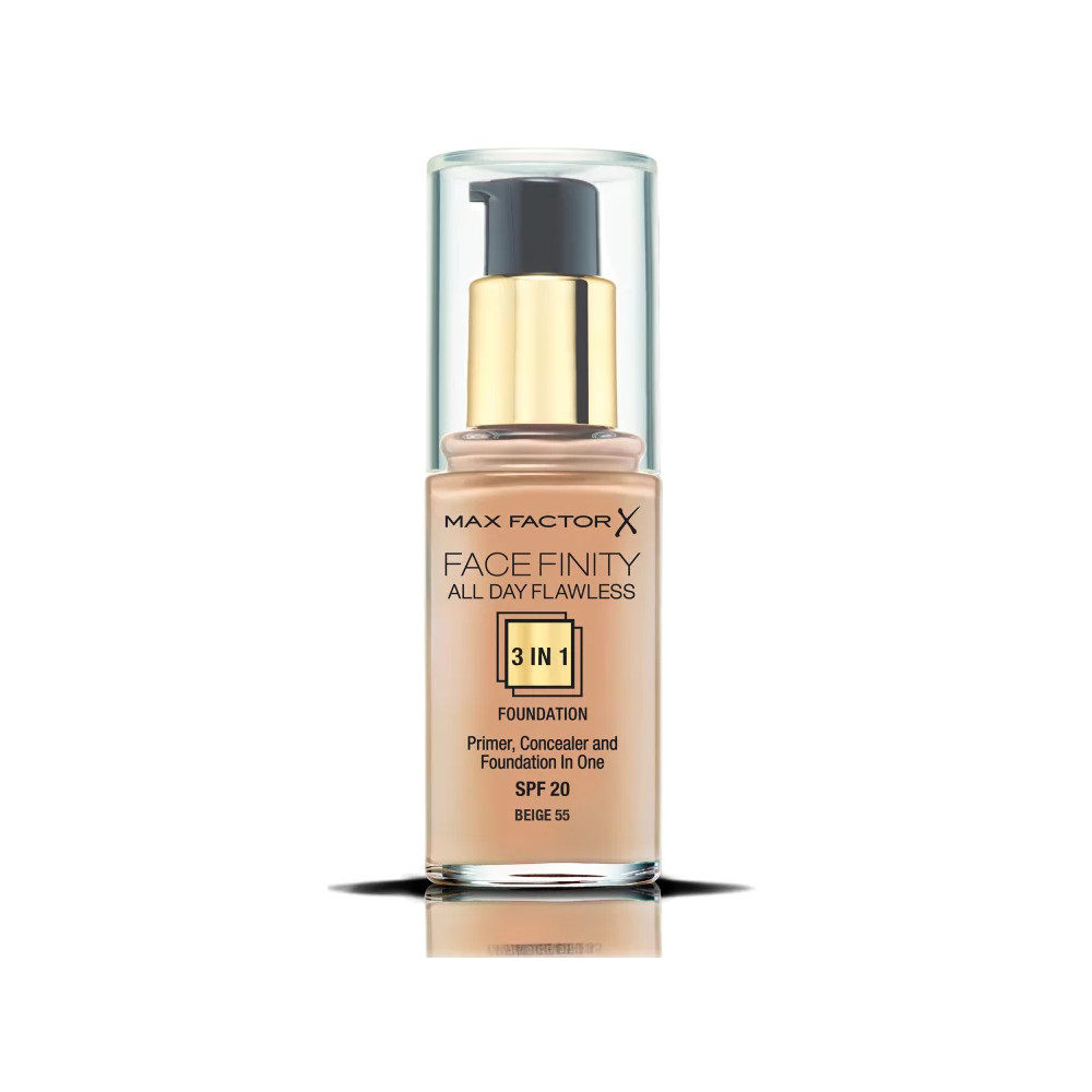 Produktbild för Max Factor Face Finity 3in1 Foundation SPF20 make-up 3in1 30 ml 55 Beige