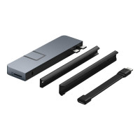 Produktbild för HyperDrive DUO Pro - dockningsstation - USB-C x 2 - HDMI, USB4 - 1GbE