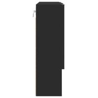 Produktbild för Spegelskåp Väggmonterad Svart 59 x 17 x 55 cm Konstruerat trä