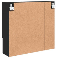 Produktbild för Spegelskåp Väggmonterad Svart 59 x 17 x 55 cm Konstruerat trä