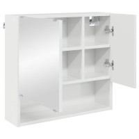 Produktbild för Spegelskåp Högblanka vita 59 x 17 x 55 cm Konstruerat trä