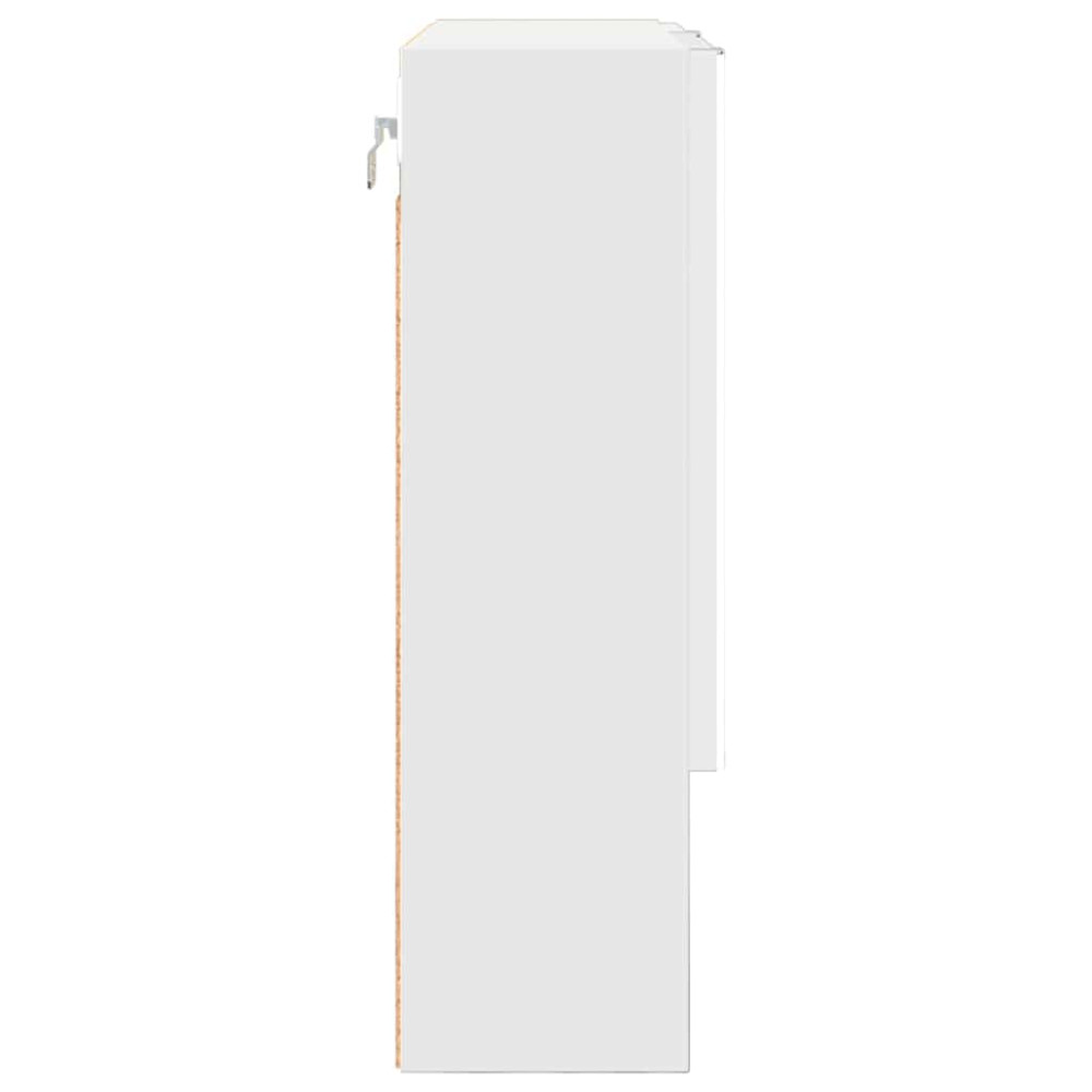 Produktbild för Spegelskåp Högblanka vita 59 x 17 x 55 cm Konstruerat trä