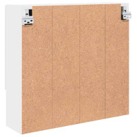 Produktbild för Spegelskåp Högblanka vita 59 x 17 x 55 cm Konstruerat trä