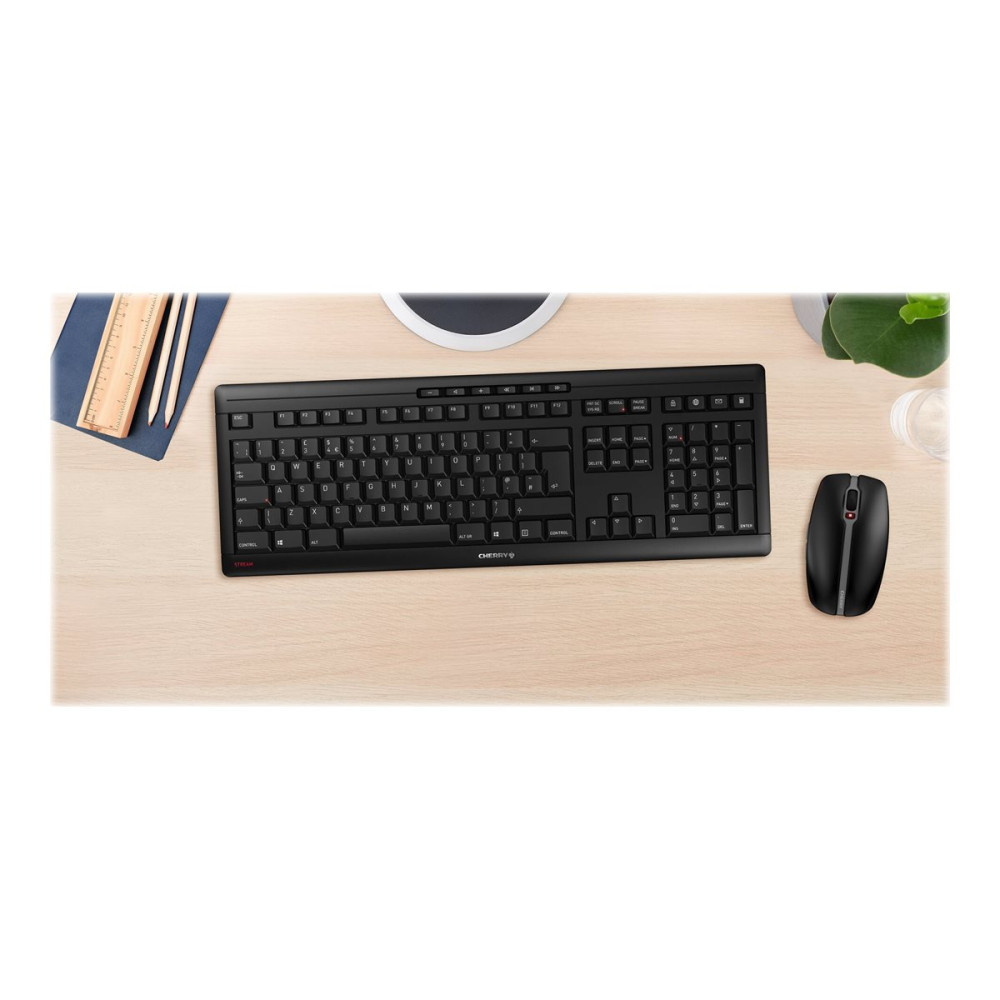 Produktbild för CHERRY STREAM DESKTOP - sats med tangentbord och mus - tysk - svart Inmatningsenhet