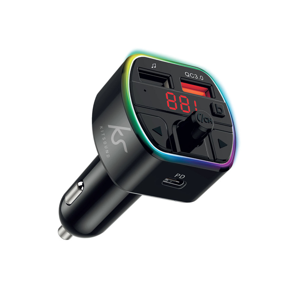 Produktbild för BT to FM Audio Converter Black