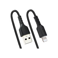Produktbild för StarTech.com 1 m USB till Lightning-kabel, MFi-certifierad, iPhone-spiralladdarkabel, svart, TPE-mantel med slitstark aramidfiber, kraftig Lightning-spiralkabel - Lightning-kabel - Lightning / USB - 1 m
