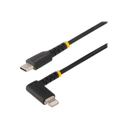 StarTech.com StarTech.com 3ft (1m) Durable USB-C to Lightning Cable - Right-Angled Heavy Duty Aramid Fiber USB Type-C to Lightning Charging/Sync Cord - Apple MFi Certified - Rugged iPhone Lightning Cable - Lightning-kabel - 1 m