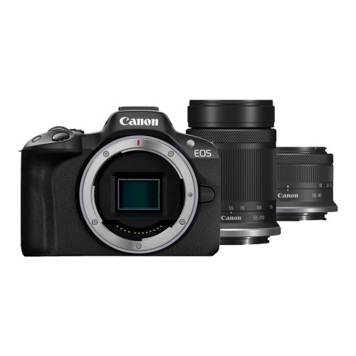 CANON Canon EOS R50 - digitalkamera RF-S 18-45 mm F4,5-6,3 IS STM objektiv, 55-210 mm F5,0-7,1 IS STM objektiv