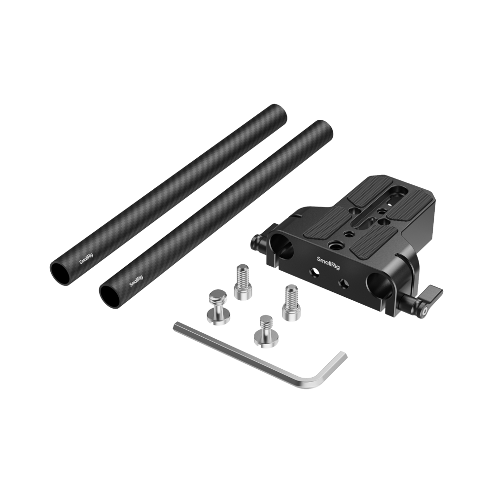 Produktbild för SmallRig 5609 Bottom Mount Plate with Dual 15mm Rod Clamp