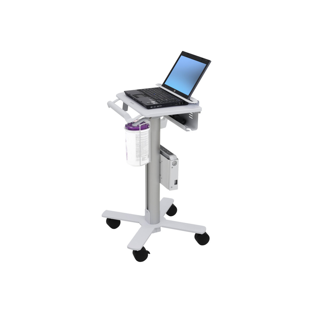 Produktbild för Ergotron StyleView vagn - lätt - för bärbar dator/streckkodsläsare - vit, aluminium