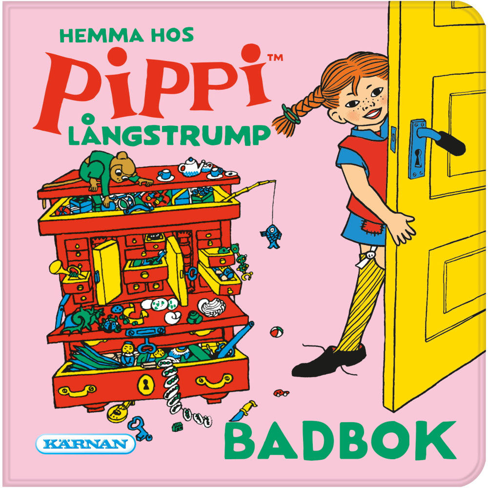 Produktbild för Hemma hos Pippi Långstrump : badbok (bok)
