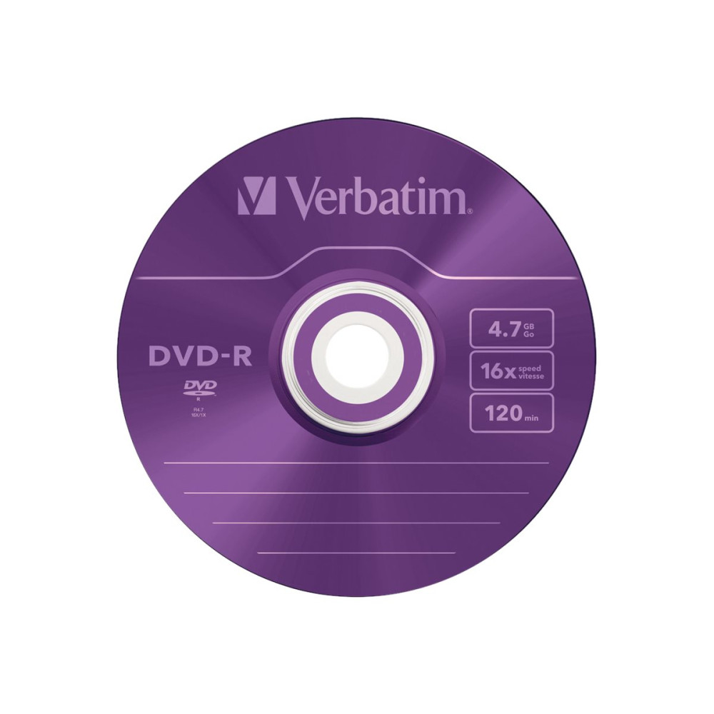 Produktbild för Verbatim Colours - DVD-R x 5 - 4.7 GB - lagringsmedier