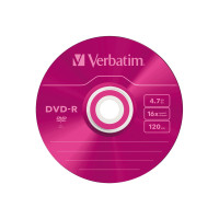 Produktbild för Verbatim Colours - DVD-R x 5 - 4.7 GB - lagringsmedier