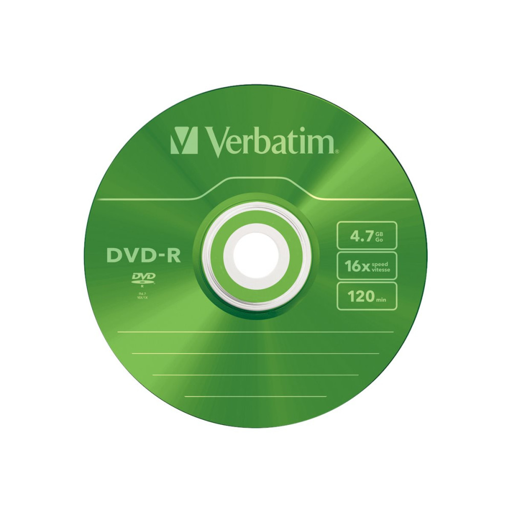 Produktbild för Verbatim Colours - DVD-R x 5 - 4.7 GB - lagringsmedier