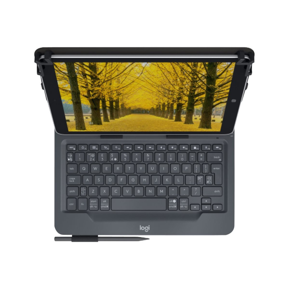 Produktbild för Logitech Universal Folio for 9-10 inch Tablets - tangentbord och foliefodral - Nordisk Inmatningsenhet