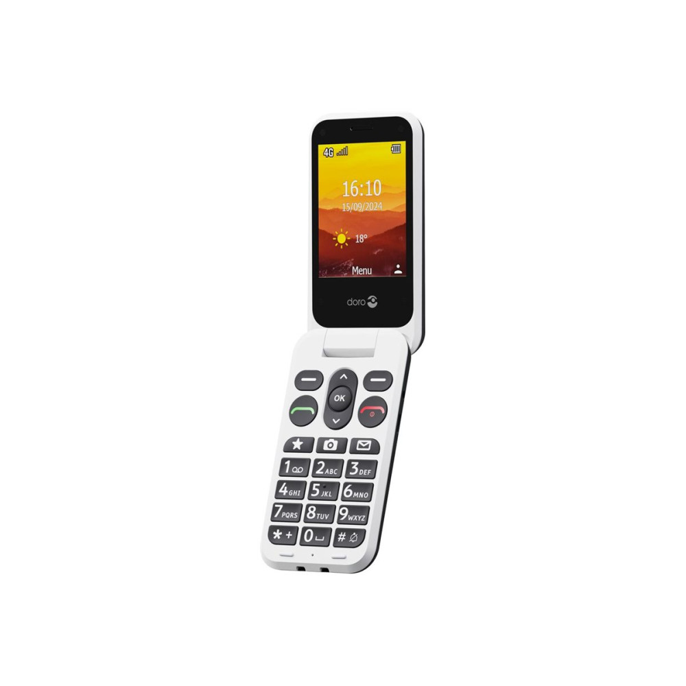 Produktbild för DORO Leva L21 - svart / vit - 4G funktionstelefon - 128 MB - GSM