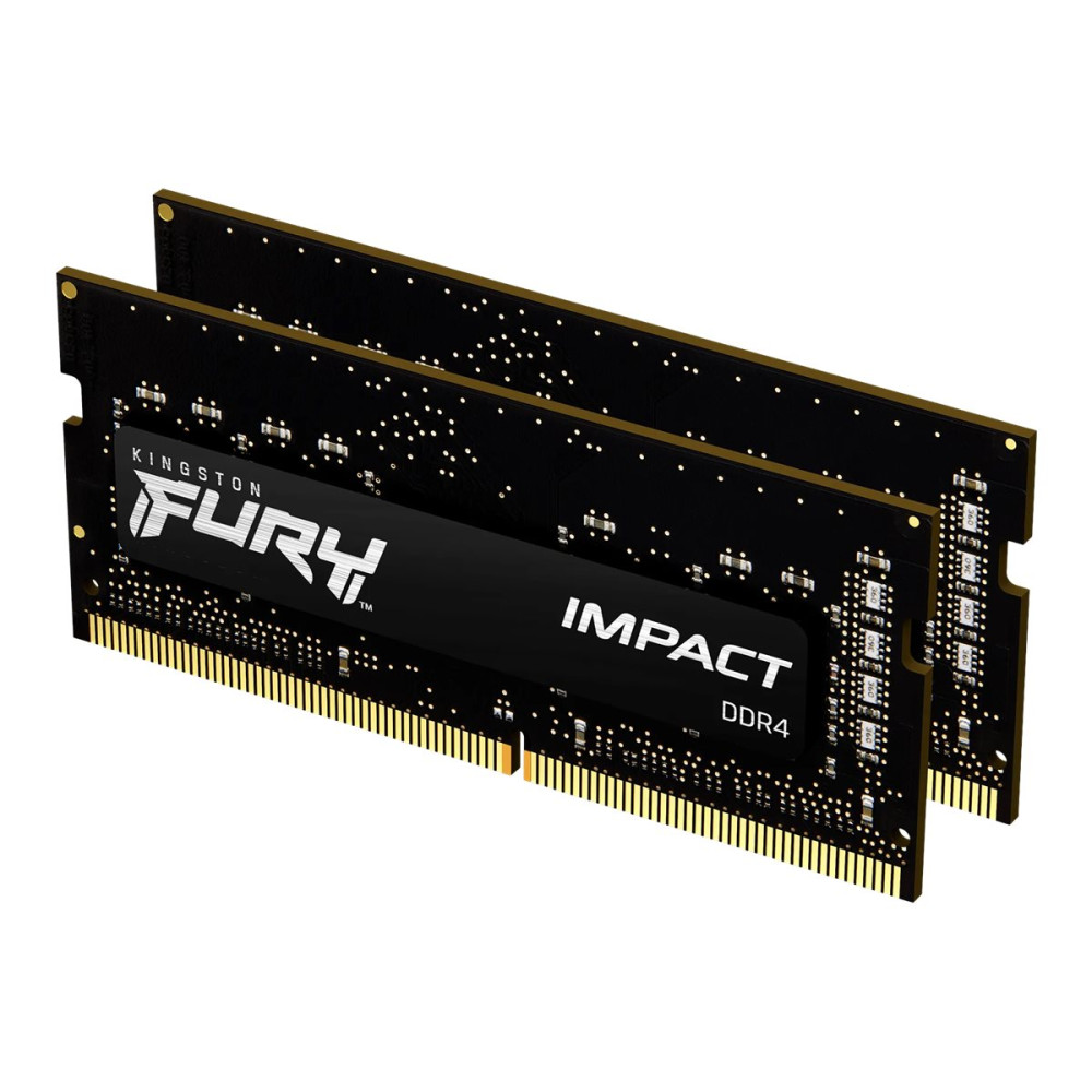 Produktbild för Kingston FURY Impact - DDR4 - sats - 32 GB: 2 x 16 GB - SO DIMM 260-pin / PC4-25600 - ej buffrad