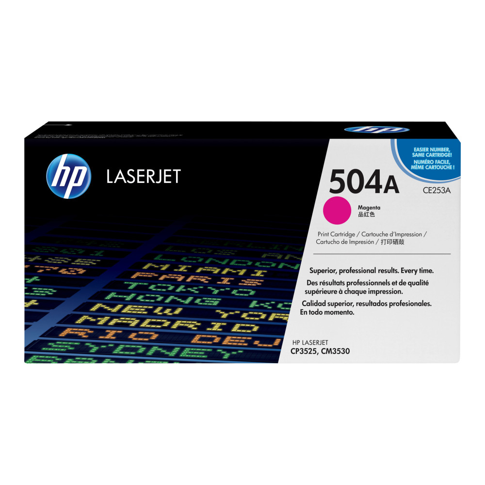 Produktbild för HP 504A - magenta - original - LaserJet - tonerkassett (CE253A)