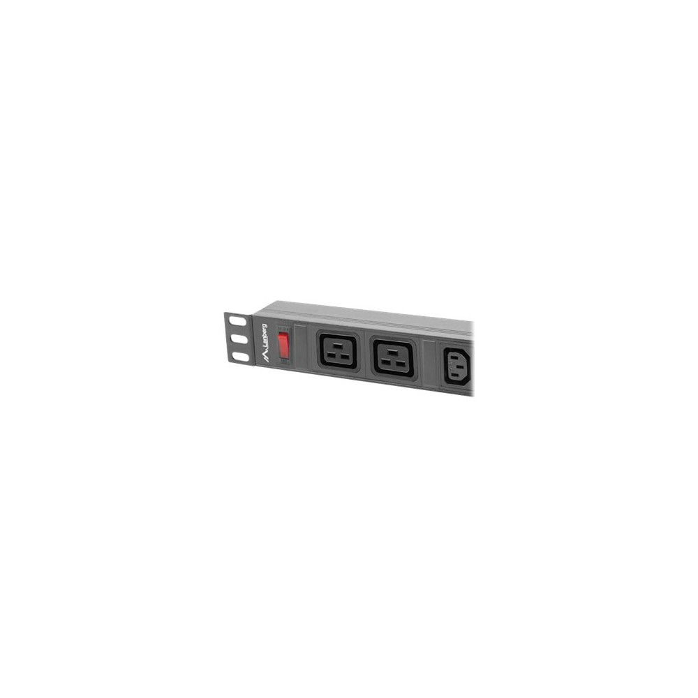 Produktbild för Lanberg PDU-02I1908I-0200-C20-BK - kraftdistributionsenhet - 4000 watt