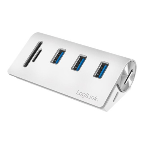 2direct LogiLink USB 3.0 3-Port Hub with Card Reader - hubb - 3 portar