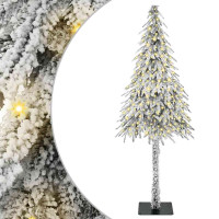 Produktbild för Julgran med 300 LED-lampor med stativ Vit 210 cm PE och Stål