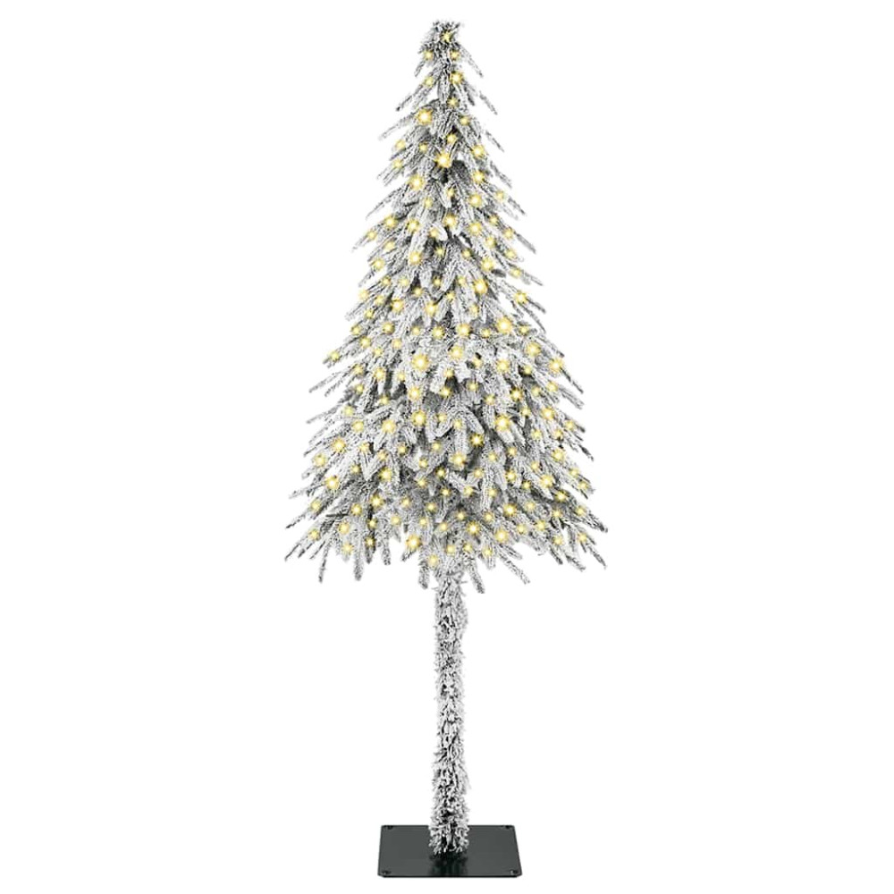 Produktbild för Julgran med 300 LED-lampor med stativ Vit 210 cm PE och Stål