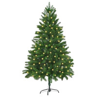 Produktbild för Julgran med 300 LED-lampor med stativ Grön 180 cm PE