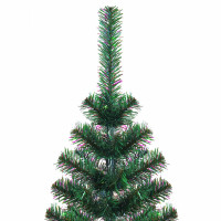 Produktbild för Konstgjord Förbelyst Julgran Grön 120 cm PVC och metall
