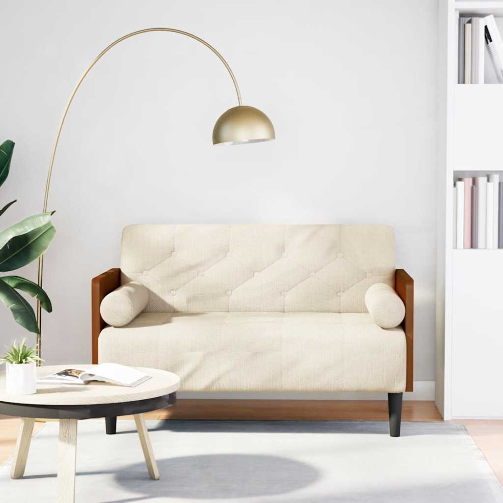 Produktbild för Loveseat soffa med dynor 110 cm linne
