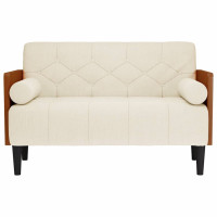 Produktbild för Loveseat soffa med dynor 110 cm linne