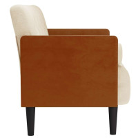Produktbild för Loveseat soffa med dynor 110 cm linne