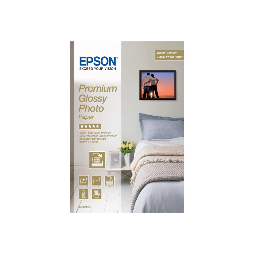 Produktbild för Epson Premium Glossy Photo Paper - fotopapper - blank - 15 ark - A4