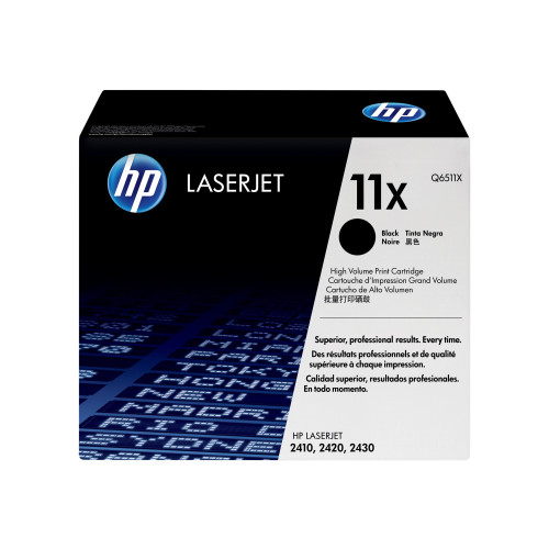 Hewlett-Packard HP 11X - Lång livslängd - svart - original - LaserJet - tonerkassett (Q6511X)
