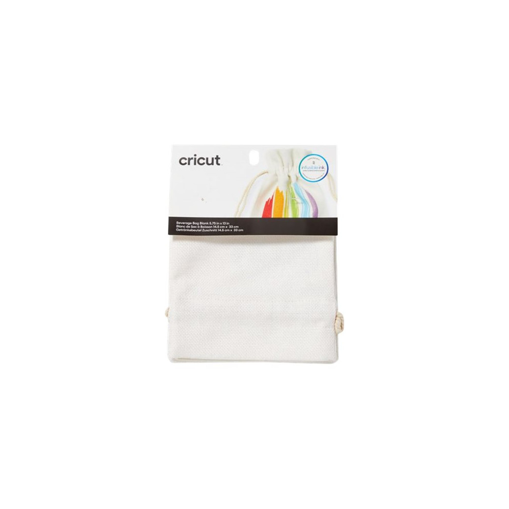 Produktbild för Cricut - unfinished wine bottle bag - 15 x 33 cm - blank - polyesterlinne