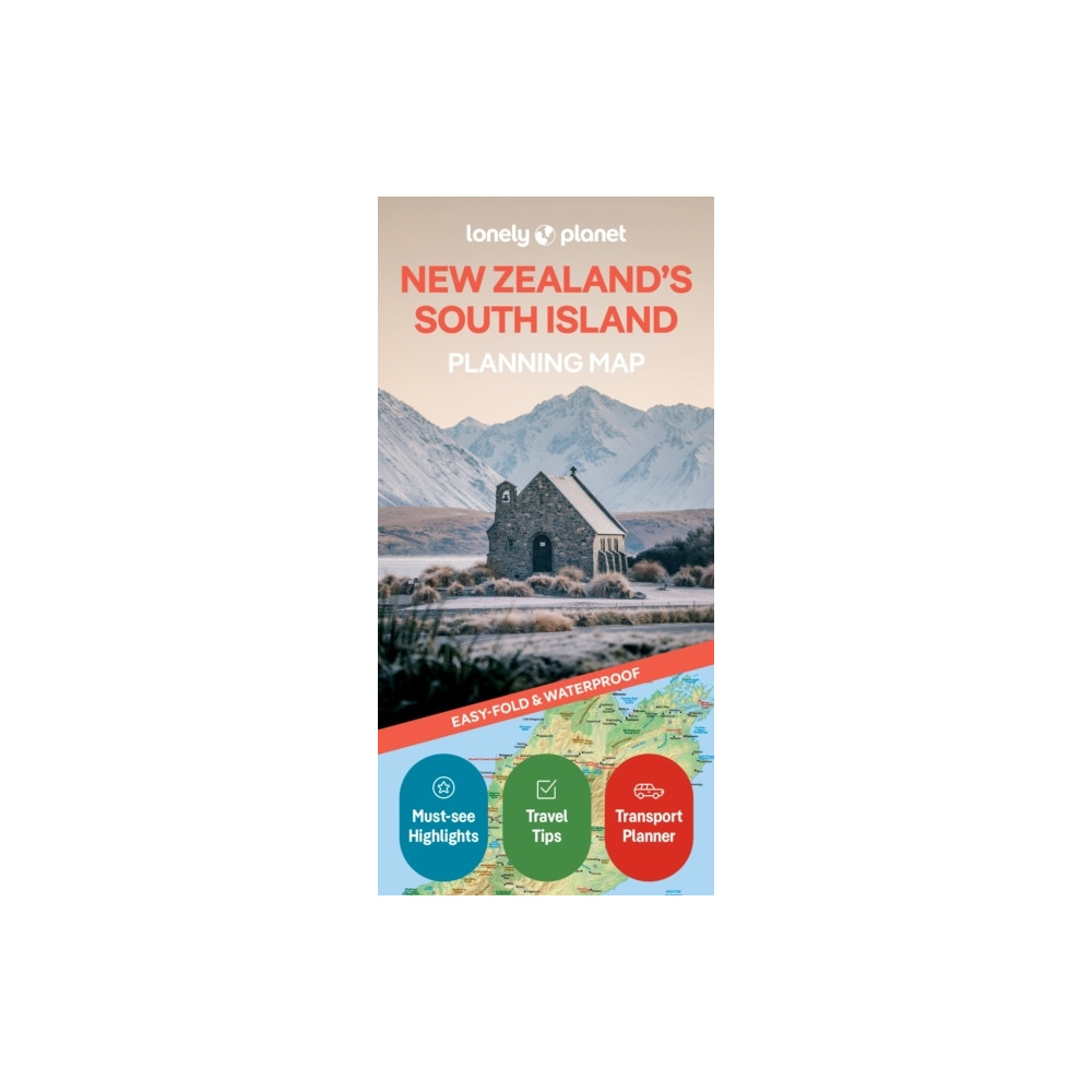 Produktbild för Lonely Planet New Zealand's South Island Planning Map (bok, eng)