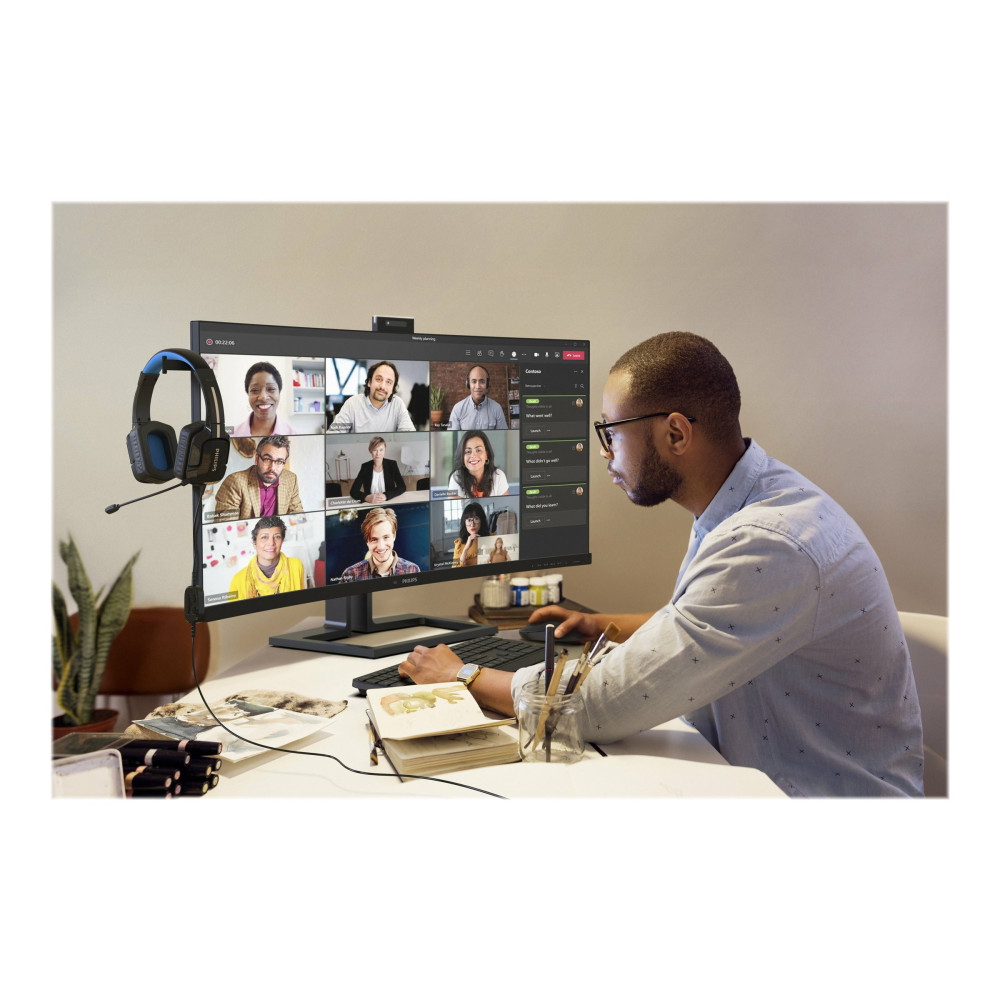 Produktbild för Philips 40B1U6903CH - 6000 Series - LED-skärm - böjd - 39.7" - HDR