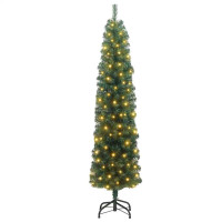 Produktbild för Konstgjord julgran Grön 240 cm PVC och stål och plast
