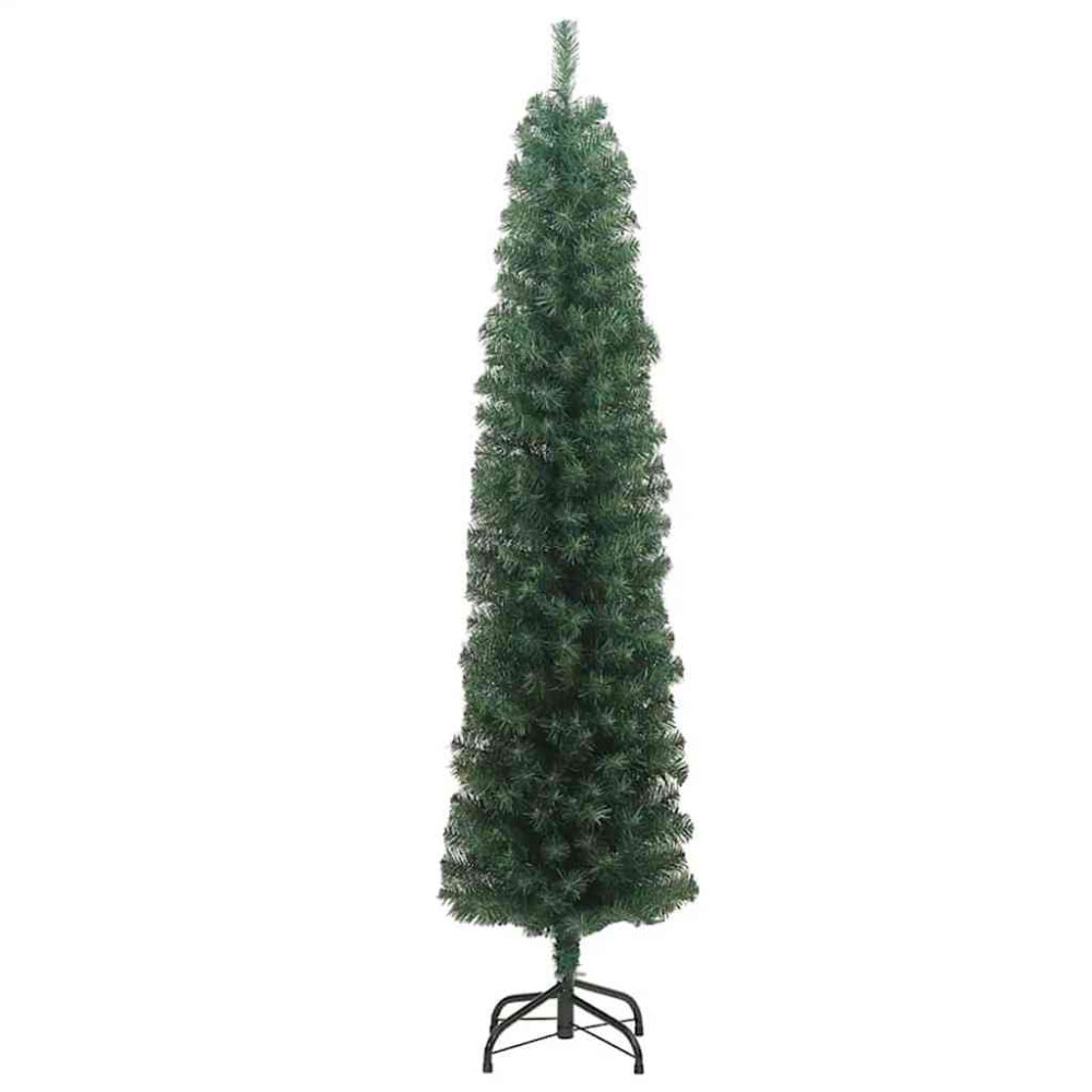 Produktbild för Konstgjord julgran Grön 240 cm PVC och stål och plast