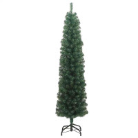 Produktbild för Konstgjord julgran Grön 240 cm PVC och stål och plast