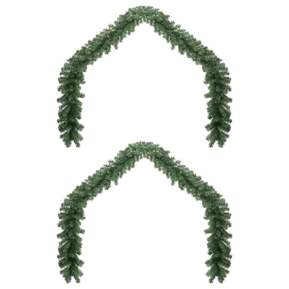 Produktbild för Julgirlander med 600 LED-lampor 2 pcs Grön PVC