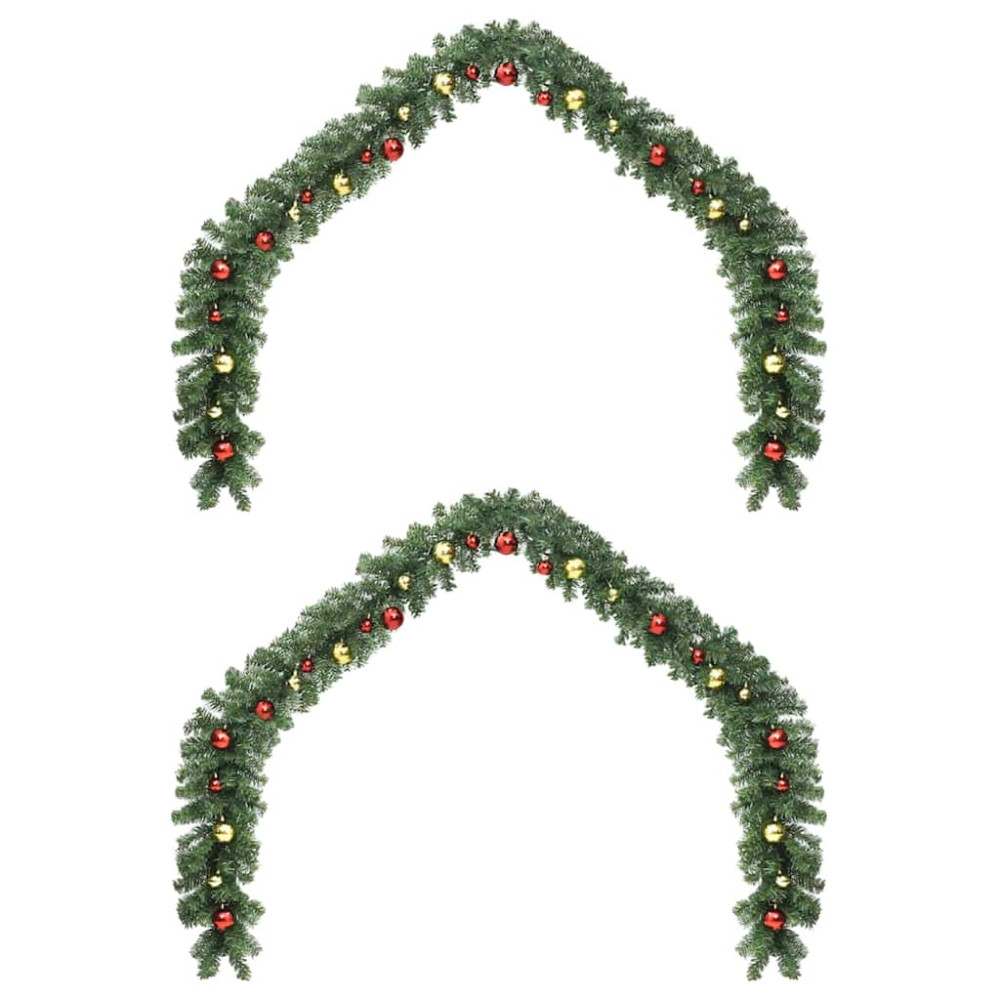 Produktbild för Julgirlander med 600 LED-lampor 2 pcs Grön PVC